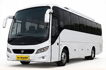 White 56 Seater Bus