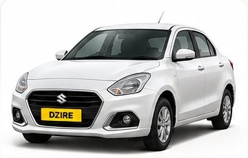 White Maruti Swift Dzire